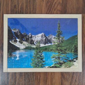 JSP022 - 108pcs - 21.5 x 29.0cm (Jigsaw - 18.2 x 25.6cm) - 9mm Solid Wood with ABC Edging - Double Tape Puzzle to wood