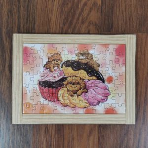 JSP026 - 70pcs - Jigsaw - 10 x 14.7cm) - 9mm Solid Wood with ABS Edging - Double Tape Puzzle to wood