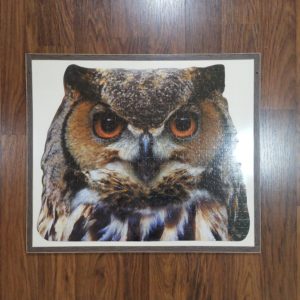 JSP028 - 500pcs - Owl - Shaped Jigsaw Puzzle - 51.3 x 60.2cm (Jigsaw - 46 x 55cm) - 12mm Solid Wood with ABS Edging - Double Tape Puzzle to wood