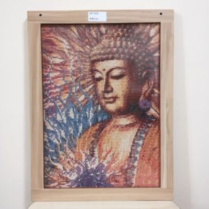 DP 009 - Completed Full Diamond Painting - Lord Buddha - 40cm x 30.5cm - 6mm Plywood with 12mm Laminated Frame