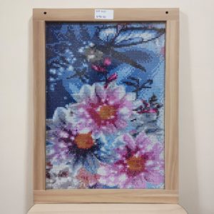 DP 010 - Completed Full Diamond Painting - Flower - 40cm x 30cm - 6mm Plywood with 12mm Laminated Frame