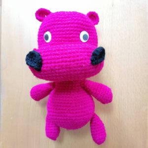 HC022 - Amigurumi Hippo - 100% Handmade Crochet - H22cm - 176gm