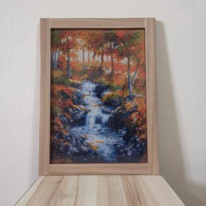 DP 017 - Completed Full Diamond Painting - Forest - 30cm x 40cm - 6mm Plywood with 12mm Laminated Frame
