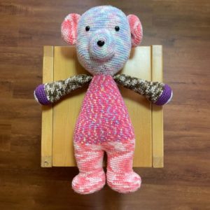 HC033 - Amigurumi Big Head Bear - 100% Handmade Crochet - H47cm x L27cm - 188gm