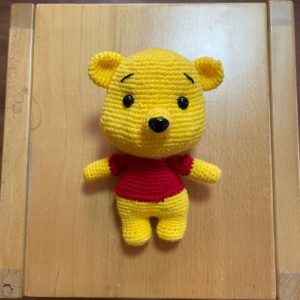 HC047 - Amigurumi Winnie the Pooh -100% Handmade Crochet - H20cm x L14cm - 49gm