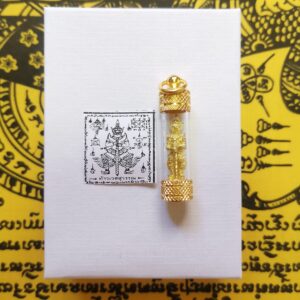 Thai Amulet - Takrut Thaowesuwan (1 x 3.5cm). Hottest Amulets in Thailand. Bring Good Fortune & Protect against evil spirits. FREE: Amulet Box & 2pcs Lucky 4D Aikhai Joss-stick