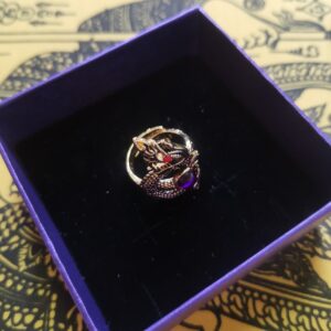 Thai Amulet Ring - Ring - Naga Eye. FREE SIZE. This Serpent stone bring Good Luck to the owner. Good Health & Mysterious powers. Repel fear or evil. Excellent for eyes vision. FREE: Amulet Box & 2pcs Lucky 4D Aikhai Joss-stick