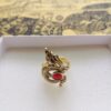 Thai Amulet Ring - Ring - Naga Eye. FREE SIZE. This Serpent stone bring Good Luck to the owner. Good Health & Mysterious powers. Repel fear or evil. Excellent for eyes vision. FREE: Amulet Box & 2pcs Lucky 4D Aikhai Joss-stick - Image 4
