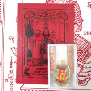 Thai Amulet Set - Luang Pho Ruai Amulet(Plastics cover on both sides) + Laminate Pha Yant. Most Popular Monk in Thailand. Considered an auspicious name. Wealth & Money. Billionaire. FREE: Amulet Box & 2pcs Lucky 4D Aikhai Joss-stick.