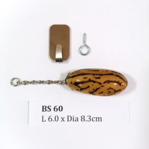 Thai Amulet  - Decorative Thousand Eyes Bodhi Seed (BS 60) – Best Natural Lizard Repellent - Hang at altar table, wall, door entrance – PROMOTIONAL PRICE: S$35.00(Usual: S$42.00) – FREE (Whilst Stock Last): Stainless Steel, Hood & Jewelry Box