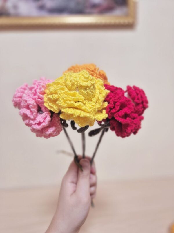 [Local Handmade] Mother's Day Lady in Carnation - Cute Crochet Flower Gift - Image 2